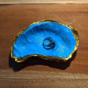 Authentic oyster shell ring dish